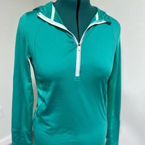 Layer 8 Women's Green Quarter-Zip Hoodie